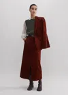 Me+em Chunky Cord Column Maxi Skirt In Conker