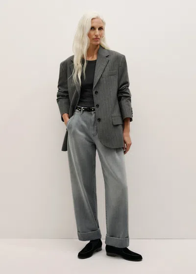 Me+em Clever Jean Washed Grey In Gray