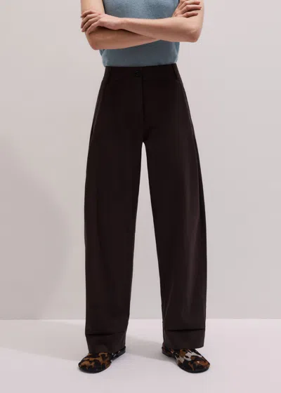 Me+em Clever Tapered Chino Chocolate In Brown