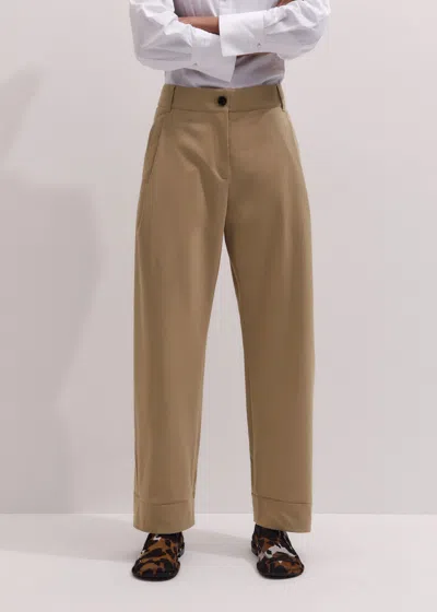 Me+em Clever Tapered Chino Spring Tan In Brown