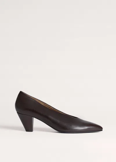 Me+em Cone Heel Pump Black Brown In Multi