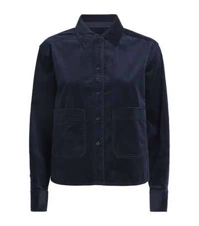 Me+em Corduroy Boxy Shirt In Blue