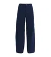 Me+em Corduroy Tapered Trousers In Blue