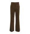 Me+em Cord Subtle Flare Pant In Green