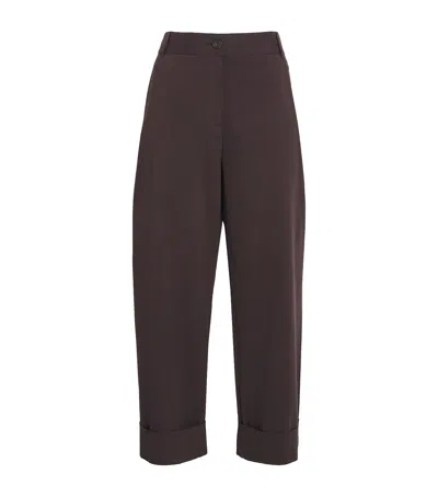 Me+em Cotton-blend Clever Tapered Chinos In Brown