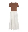 Me+em Cotton-blend Stripe Midi Dress In Multi