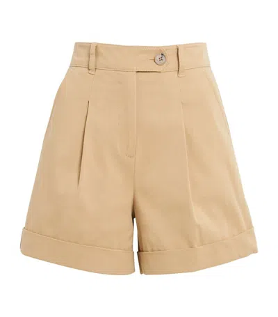 Me+em Cotton-blend Tailored Shorts In Neutral