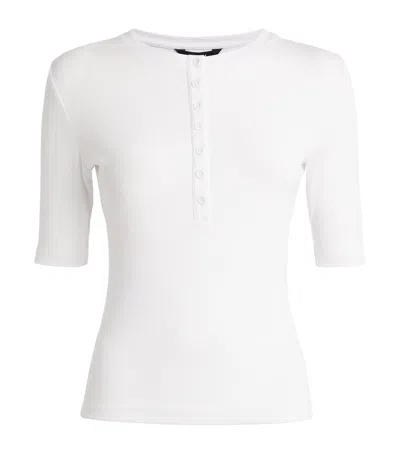Me+em Cotton Buttoned Top In White