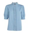 Me+em Chambray Blouse In Blue