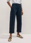 Me+em Cotton Engineered Pant In Navy