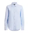 Me+em Cotton Oxford Lived-in Forever Shirt In Blue
