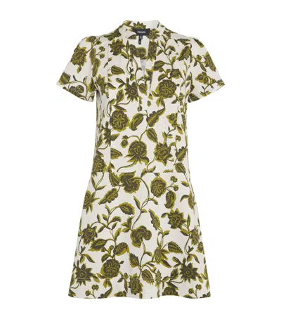 Me+em Cotton Midnight Hibiscus Print Mini Dress