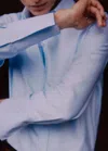 Me+em Cotton Oxford Lived-in Forever Shirt In Pale Blue