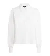 Me+em Cotton Scalloped Shirt In White