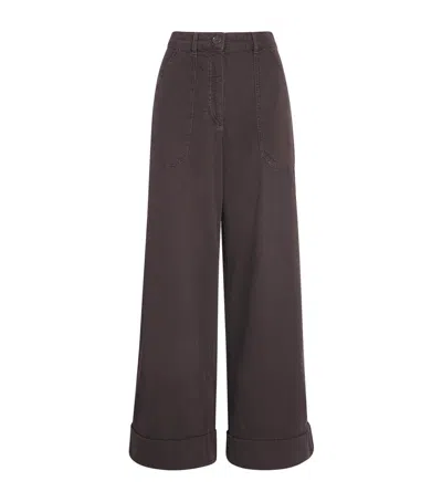 Me+em Cotton Trainer Grazer Trousers In Brown