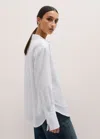 Me+em Cotton Voile Reversible Shirt In White