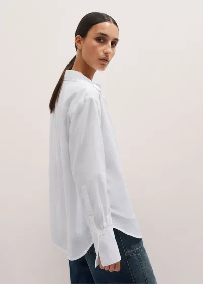 Me+em Cotton Voile Reversible Shirt In White