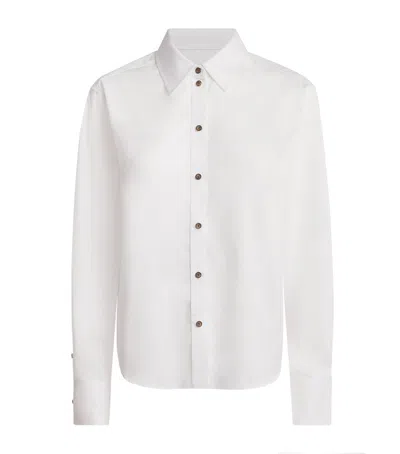 Me+em Cotton-blend Perfectly Proportioned Shirt In White