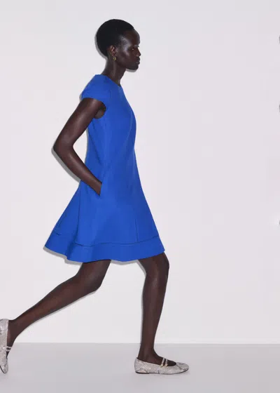 Me+em Crease-less Linen Mini A-line Dress In Blue
