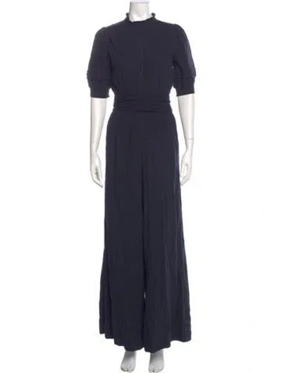 Pre-owned Me+em Crew Neck Jumpsuit In Blue