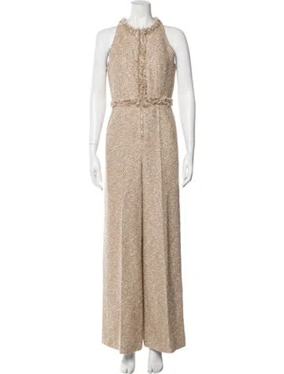 Pre-owned Me+em Crew Neck Jumpsuit In Neutrals