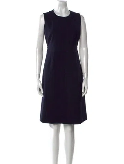 Pre-owned Me+em Crew Neck Knee-length Dress In Blue