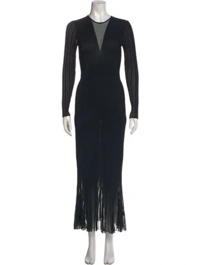 Pre-owned Me+em Crew Neck Long Dress In Black