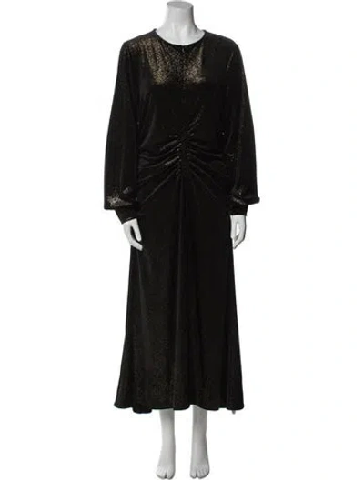 Pre-owned Me+em Crew Neck Long Dress In Black