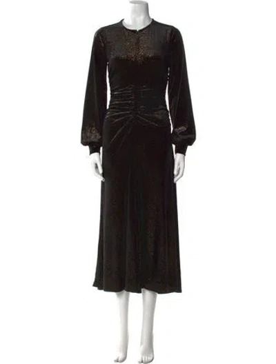 Pre-owned Me+em Crew Neck Long Dress In Black
