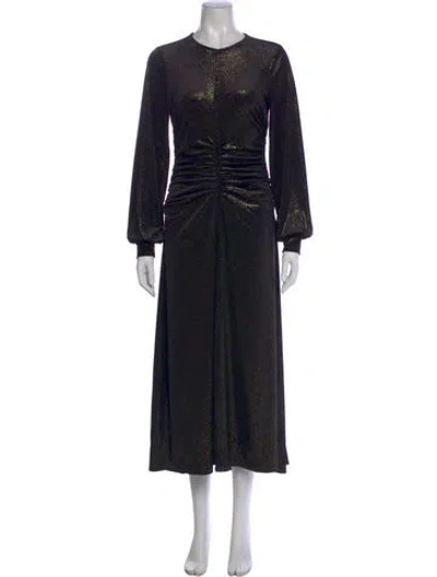 Pre-owned Me+em Crew Neck Long Dress In Black