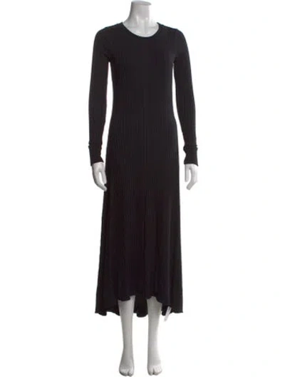 Pre-owned Me+em Crew Neck Long Dress In Black