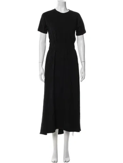 Pre-owned Me+em Crew Neck Long Dress In Blue