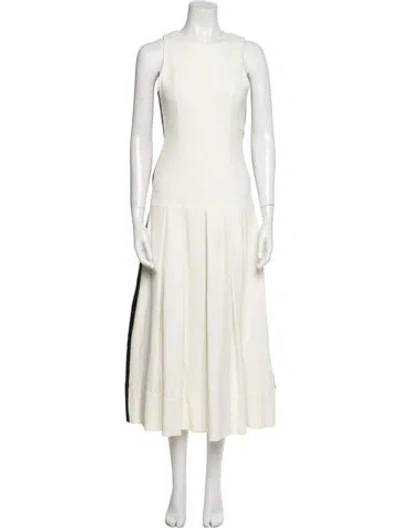 Pre-owned Me+em Crew Neck Long Dress In Neutral
