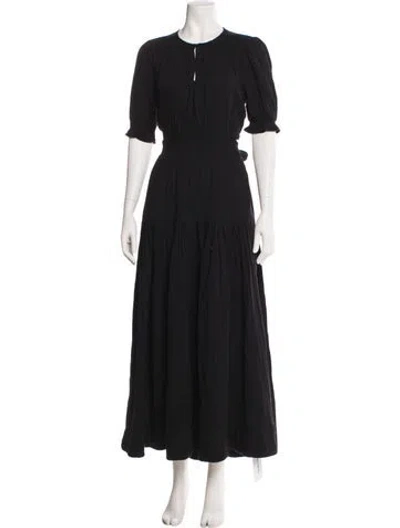 Pre-owned Me+em Crew Neck Long Dress W/ Tags In Black