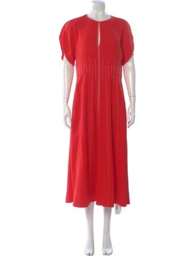 Pre-owned Me+em Crew Neck Long Dress W/ Tags In Red