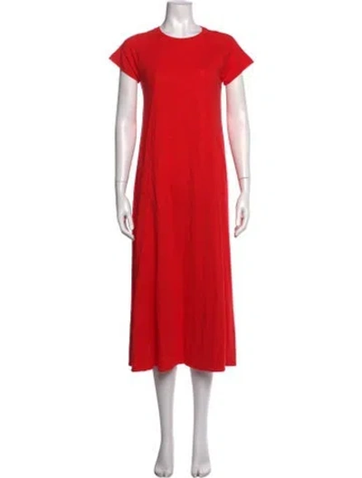 Pre-owned Me+em Crew Neck Long Dress W/ Tags In Red