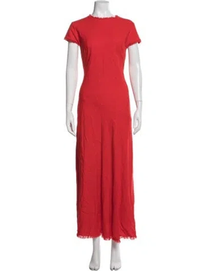 Pre-owned Me+em Crew Neck Long Dress W/ Tags In Red