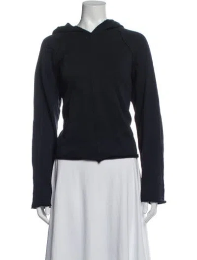 Pre-owned Me+em Crew Neck Long Sleeve Hoodie In Blue