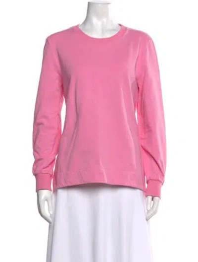 Pre-owned Me+em Crew Neck Long Sleeve Sweatshirt In Pink