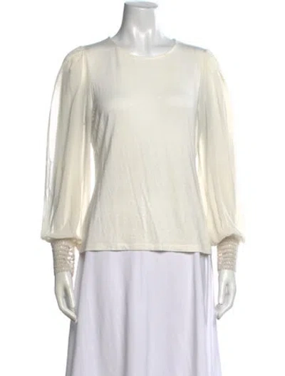 Pre-owned Me+em Crew Neck Long Sleeve Top In Neutral