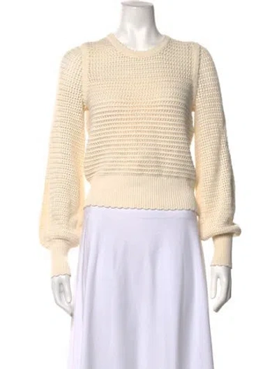 Pre-owned Me+em Crew Neck Long Sleeve Top In Neutrals