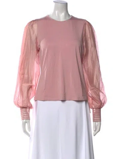 Pre-owned Me+em Crew Neck Long Sleeve Top In Pink