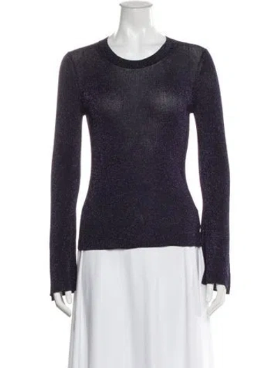 Pre-owned Me+em Crew Neck Long Sleeve Top In Purple