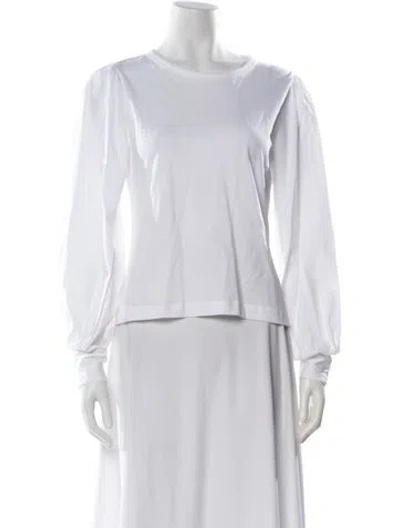 Pre-owned Me+em Crew Neck Long Sleeve Top W/ Tags In White