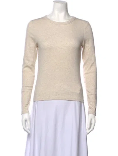 Pre-owned Me+em Crew Neck Long Sleeve T-shirt In Neutrals