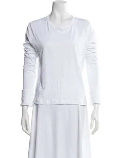 Pre-owned Me+em Crew Neck Long Sleeve T-shirt W/ Tags In White