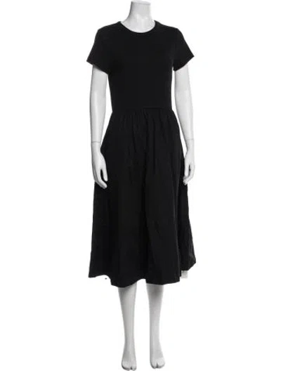 Pre-owned Me+em Crew Neck Midi Length Dress In Blue