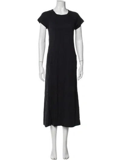 Pre-owned Me+em Crew Neck Midi Length Dress In Blue