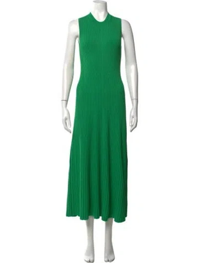 Pre-owned Me+em Crew Neck Midi Length Dress In Green