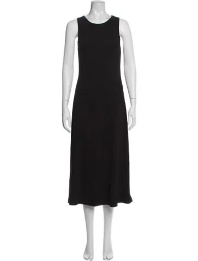 Pre-owned Me+em Crew Neck Midi Length Dress W/ Tags In Black